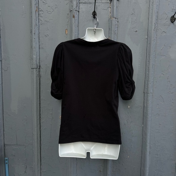 7 For All Mankind Twist Sleeve Tee, Size M - Picture 6 of 11